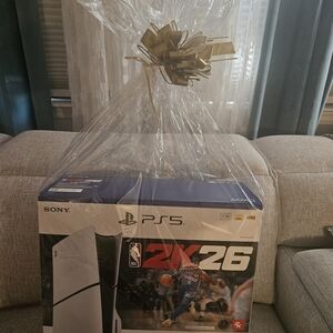 Sony PS5 with NBA 2K26 in White and Black